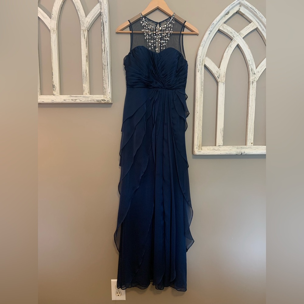 Flutter Jewel Necklace Gown